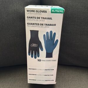 Work Gloves Latex-Coated - Blue